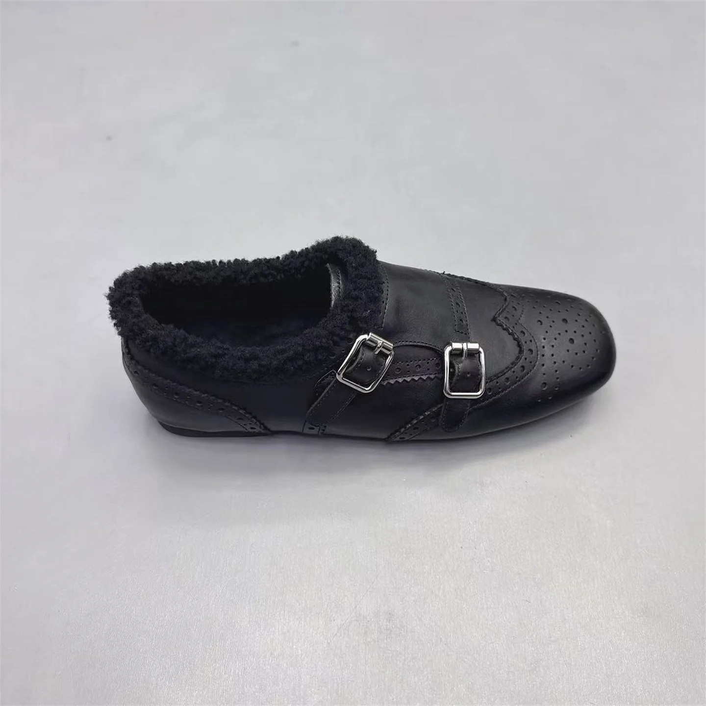 Damen elegante Mokassins mit warmem Fleecefutter und modischen Schnallen Heidi Mode - Image 3
