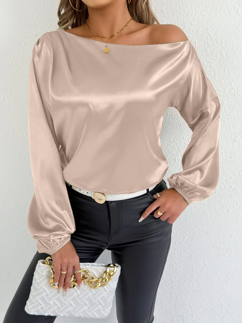 Damen elegante Off-Shoulder Bluse mit weiten Ärmeln Heidi Mode - Image 6