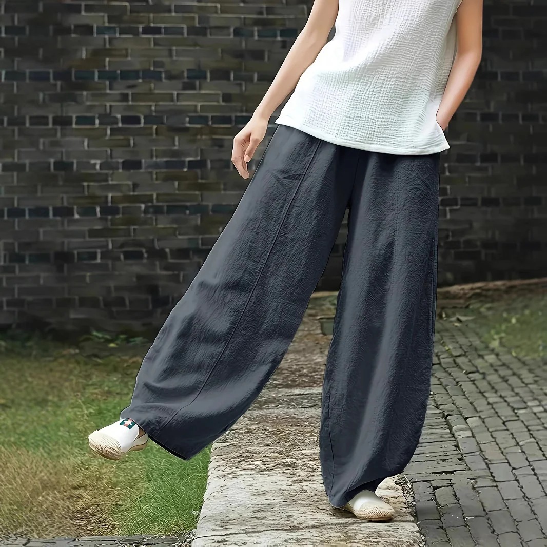 Damen Elegante Palazzo-Hose mit bequemer Passform und lockerem Schnitt Heidi-Mode - Image 3