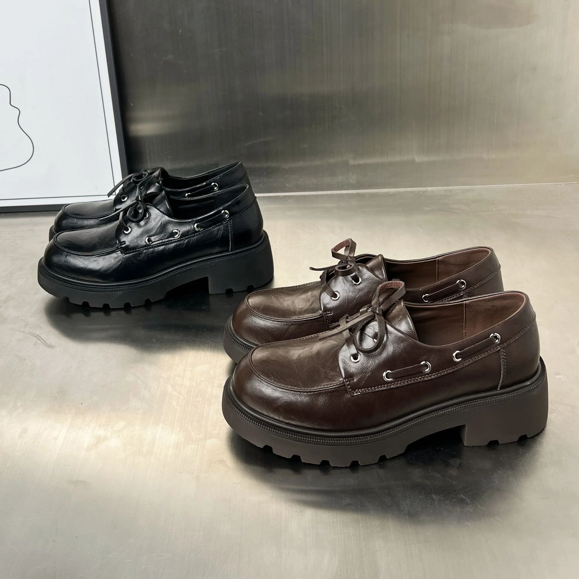 Damen elegante Plateau Schnürschuhe mit stabiler Sohle und modischem Design Heidi Mode - Image 3