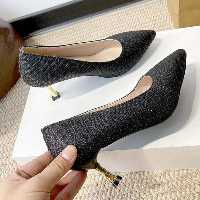 Damen Elegante Pumps mit funkelndem Akzent und geschwungenem Absatz Heidi Mode - Image 3