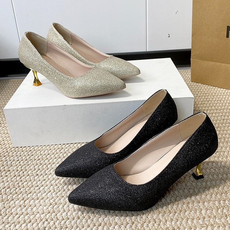 Damen Elegante Pumps mit funkelndem Akzent und geschwungenem Absatz Heidi Mode - Image 4
