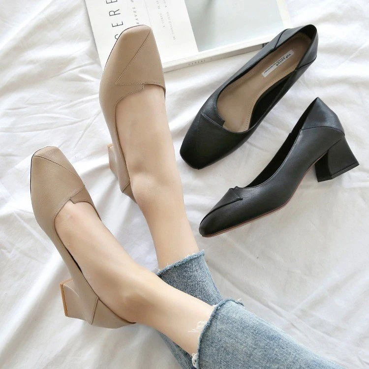 Damen Elegante Pumps mit modernem, spitzen Design und blockierten Absatz Heidi Mode - Image 4