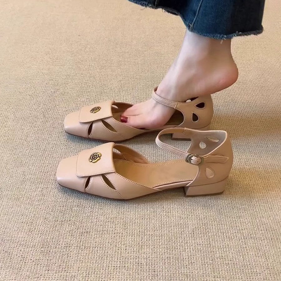 Damen Elegante Riemchen-Pumps mit floralem Dekor und komfortablem Blockabsatz Heidi Mode - Image 3