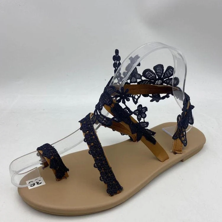 Damen Elegante Sandalen mit Floralen Spitzendetails und Verstellbaren Riemen Heidi-Mode - Image 7