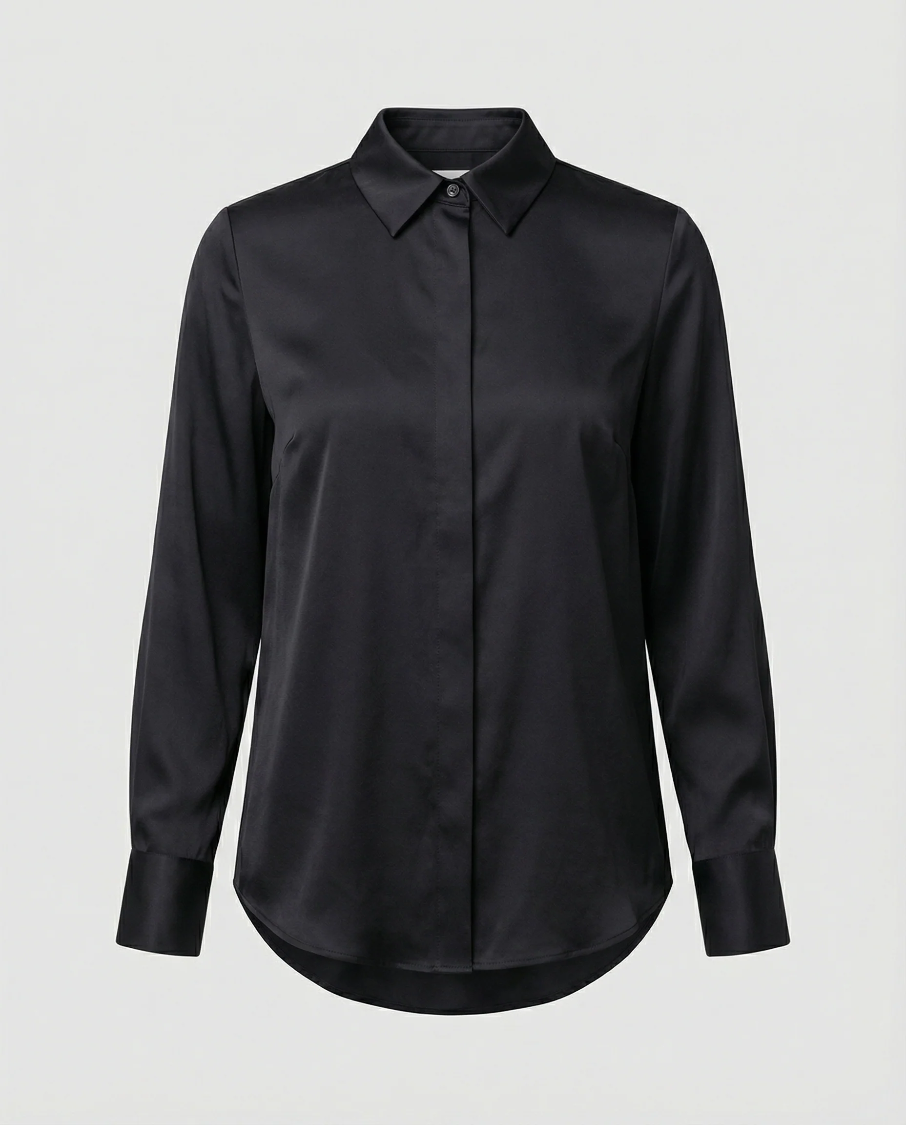 Damen elegante Satinbluse mit klassischem Kragen und zeitlosem Schnitt Heidi Mode - Image 5
