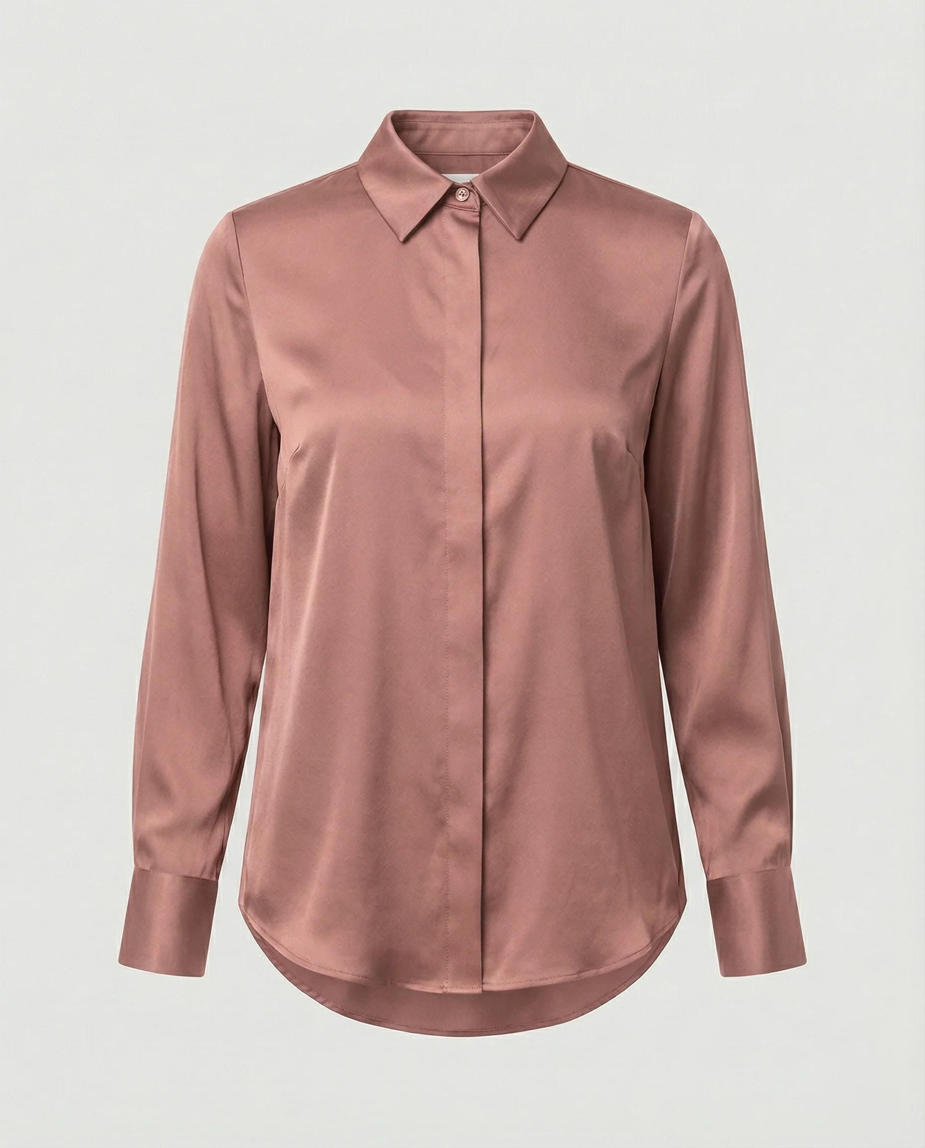 Damen elegante Satinbluse mit klassischem Kragen und zeitlosem Schnitt Heidi Mode - Image 6