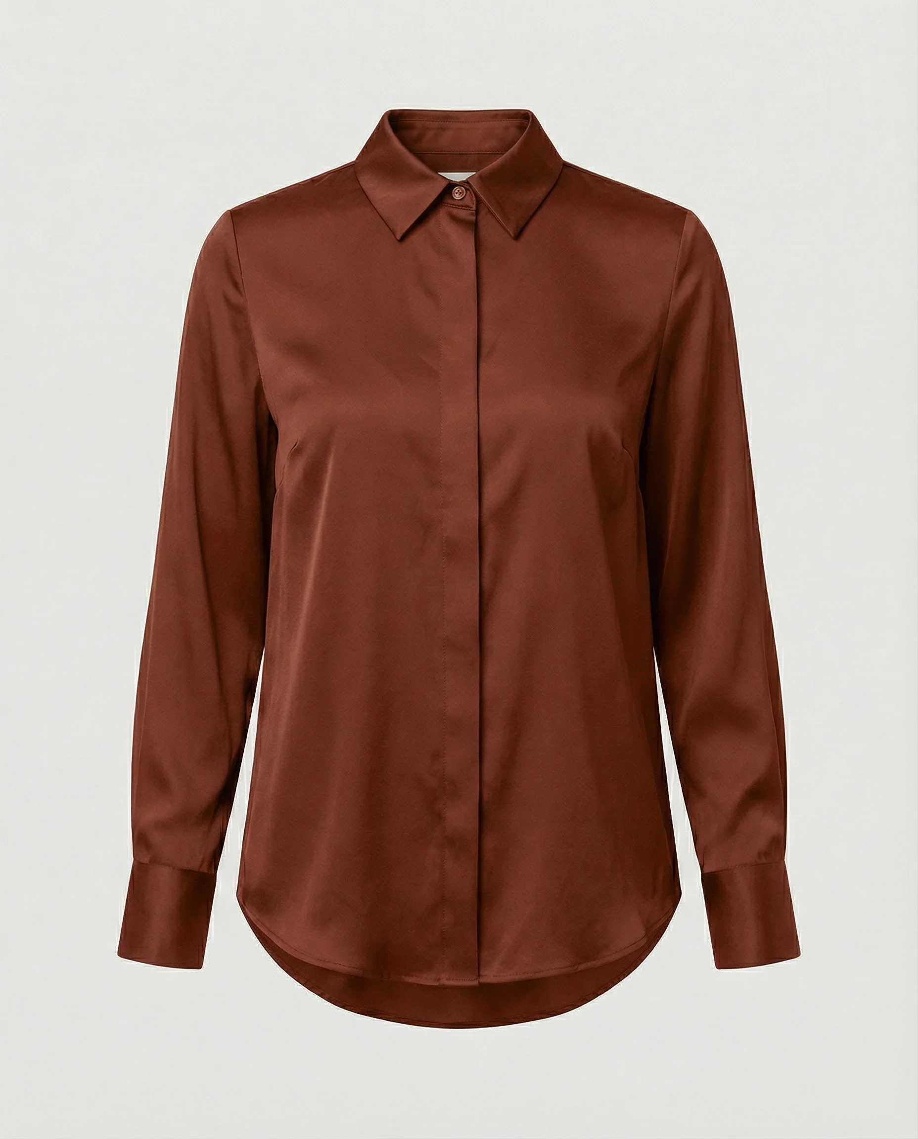 Damen elegante Satinbluse mit klassischem Kragen und zeitlosem Schnitt Heidi Mode - Image 7
