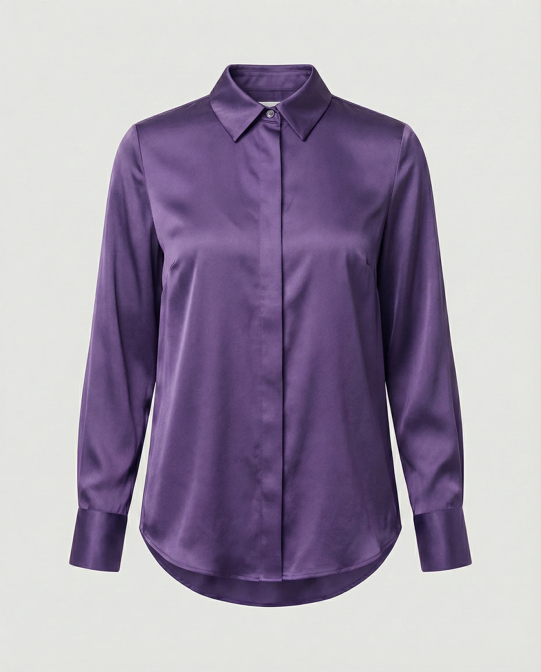 Damen elegante Satinbluse mit klassischem Kragen und zeitlosem Schnitt Heidi Mode - Image 9