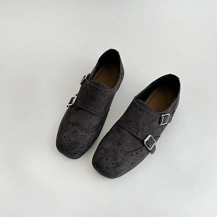 Damen elegante Schnürschuhe mit doppeltem Riemen und dekorativer Broguierung Heidi Mode - Image 3