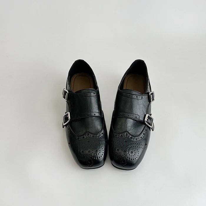Damen elegante Schnürschuhe mit doppeltem Riemen und dekorativer Broguierung Heidi Mode - Image 4