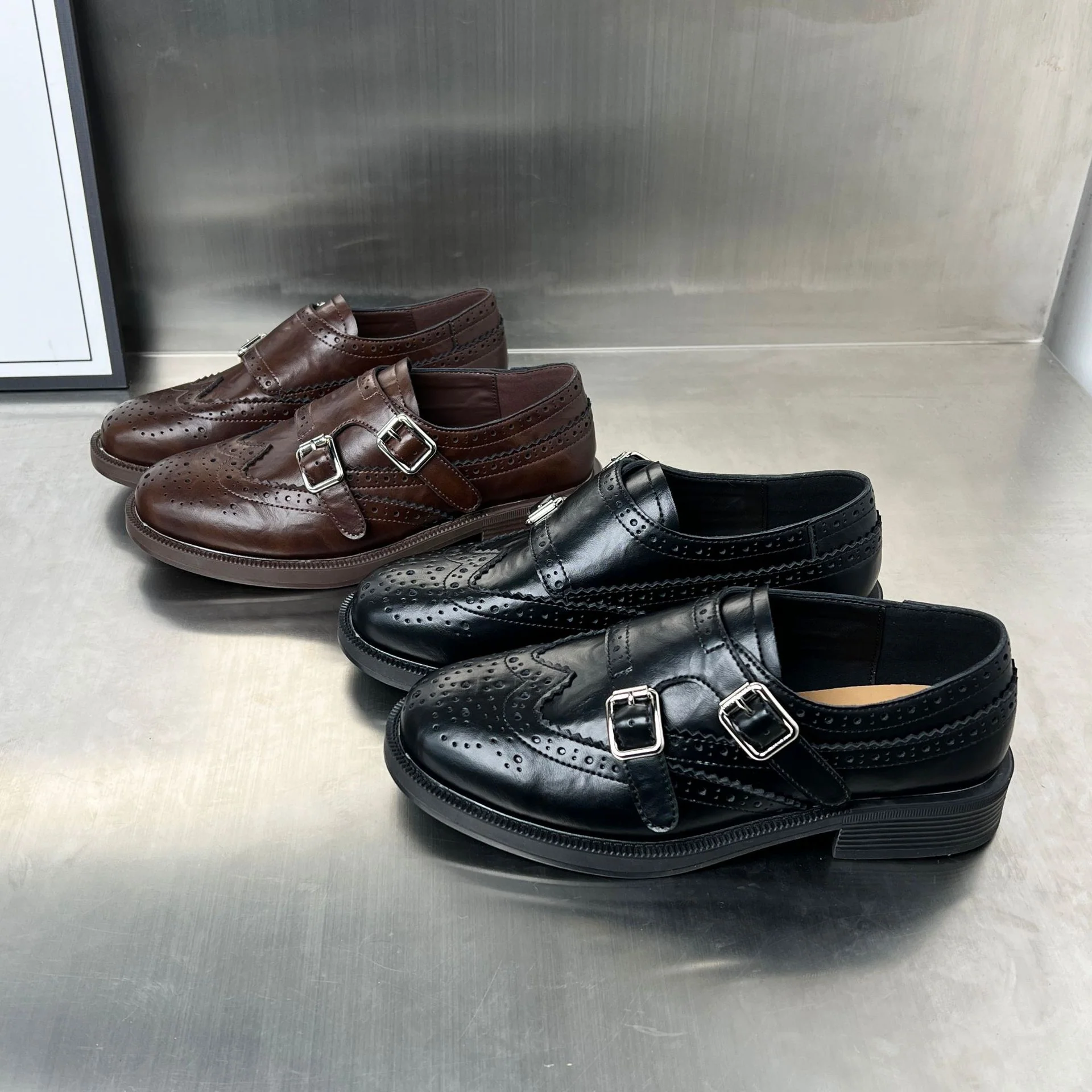 Damen Elegante Schnürschuhe mit doppeltem Schnallenverschluss und modischen Details Heidi Mode - Image 3