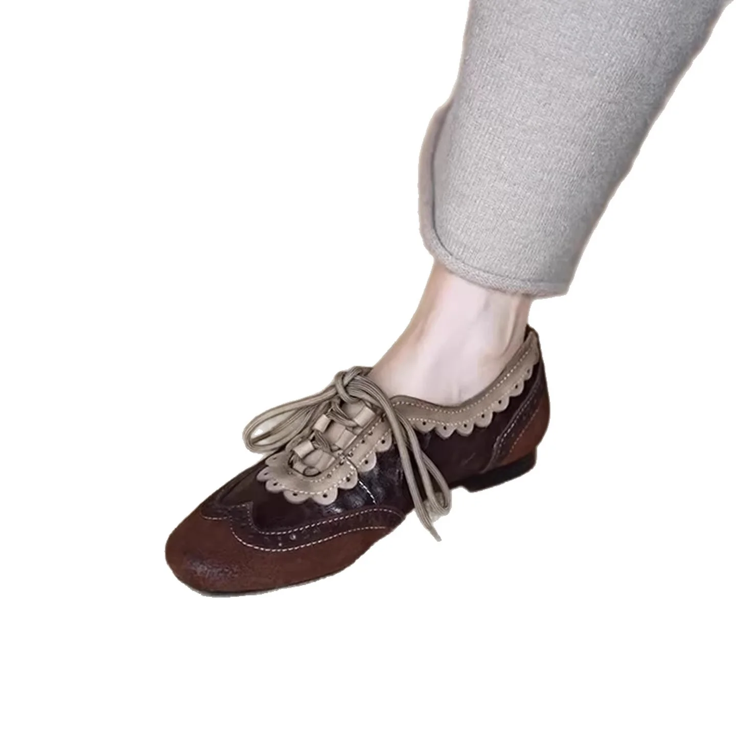 Damen elegante Schnürschuhe mit filigranem Perforationsdesign und komfortablem Futter Heidi Mode - Image 5