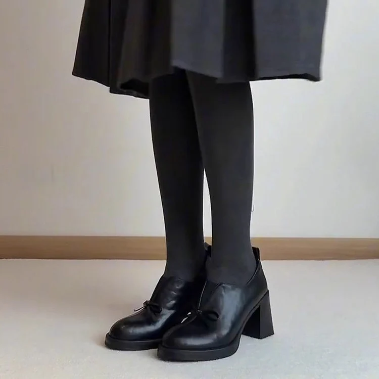 Damen Elegante Schnürschuhe mit modischem Schleifenakzent und blockiertem Absatz Heidi Mode - Image 3