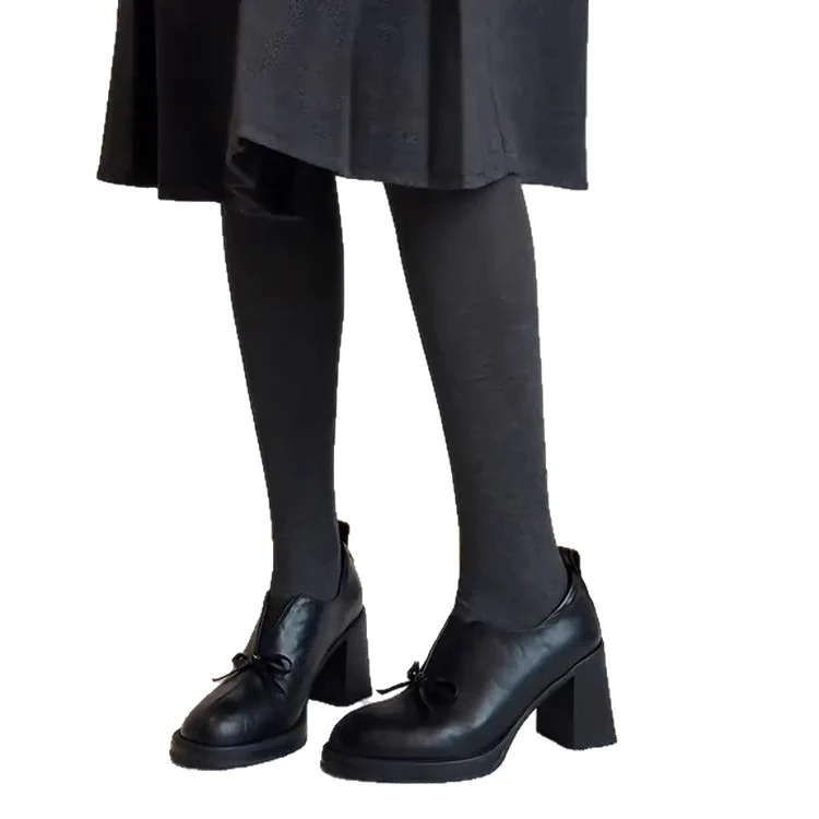 Damen Elegante Schnürschuhe mit modischem Schleifenakzent und blockiertem Absatz Heidi Mode - Image 5