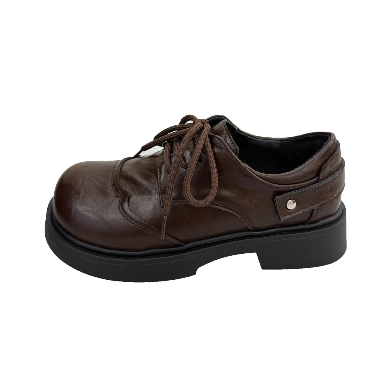 Damen elegante Schnürschuhe mit robustem Absatz und hochwertigem Leder Heidi Mode - Image 6