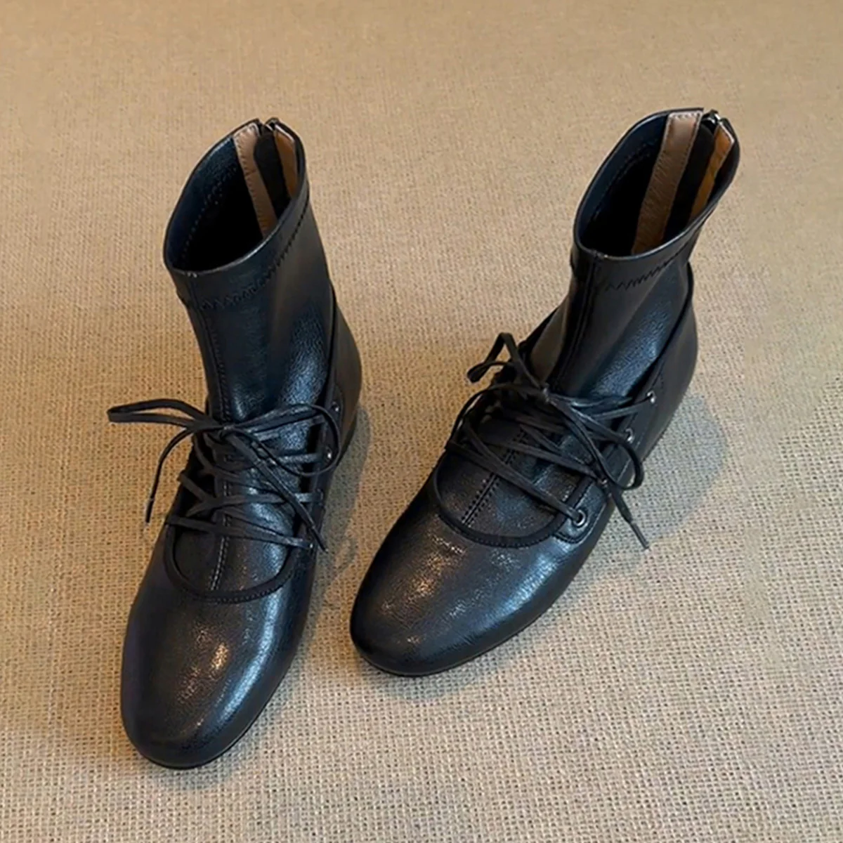 Damen elegante Schnürstiefel mit praktischer Reißverschlussöffnung Heidi Mode - Image 6
