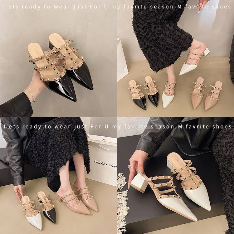 Damen Elegante Sling-Pumps mit modischen Nieten-Details Heidi Mode - Image 3