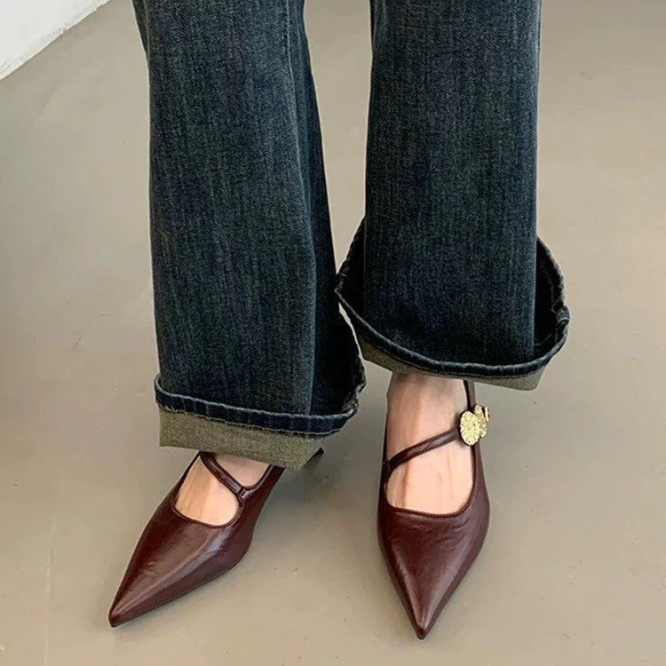 Damen elegante Sling-Pumps mit modischer Schnalle und hochwertigem Leder Heidi Mode - Image 3