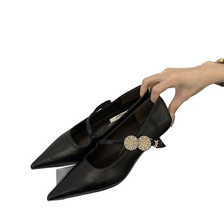 Damen elegante Sling-Pumps mit modischer Schnalle und hochwertigem Leder Heidi Mode - Image 5