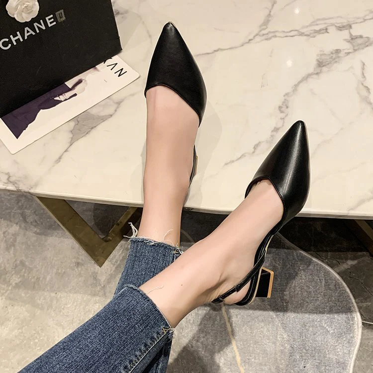 Damen Elegante Sling-Pumps mit spitzer Kappe und modischem Absatz Heidi Mode - Image 6