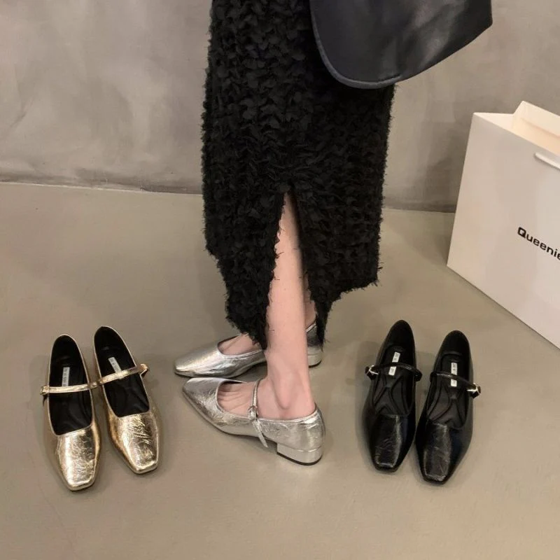 Damen Elegante Slingback-Ballerinas mit modischem Glanz Heidi Mode - Image 4