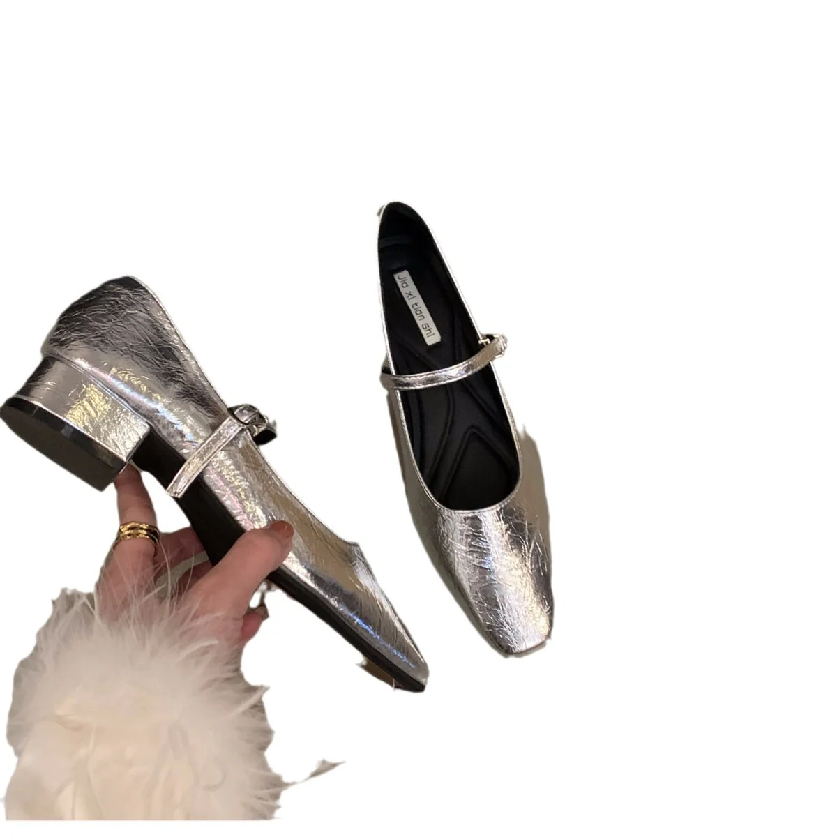 Damen Elegante Slingback-Ballerinas mit modischem Glanz Heidi Mode - Image 5