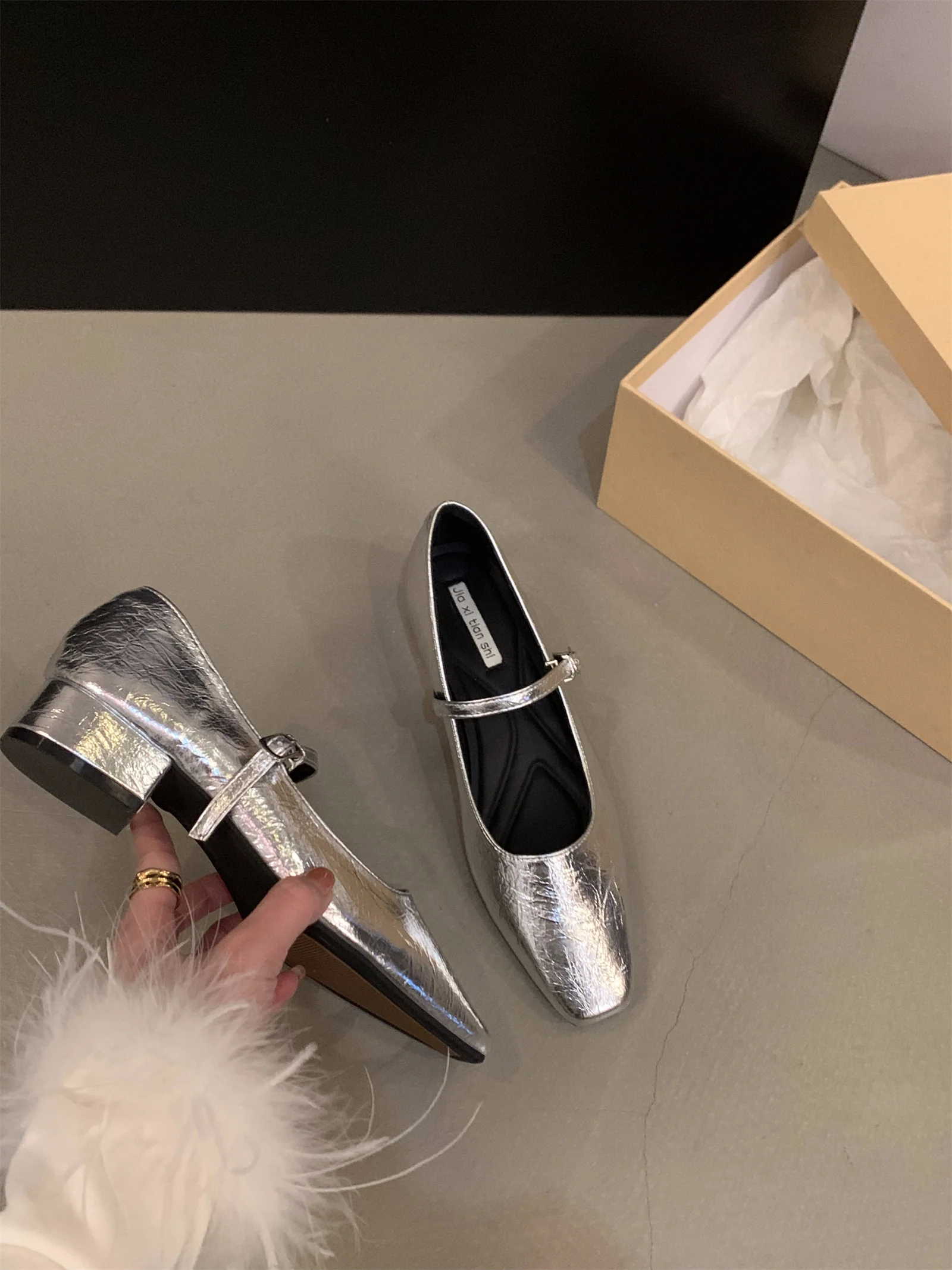 Damen Elegante Slingback-Ballerinas mit modischem Glanz Heidi Mode - Image 6