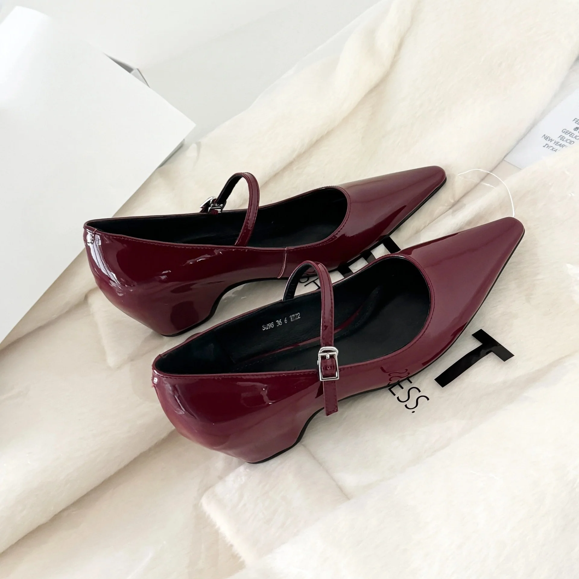 Damen elegante Slingback-Ballerinas mit modischem Riemen und spitzem Fußteil Heidi Mode - Image 4