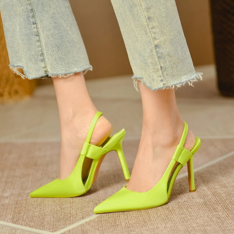 Damen Elegante Slingpumps mit spitzem Schnitt und hohem Absatz Heidi Mode - Image 9