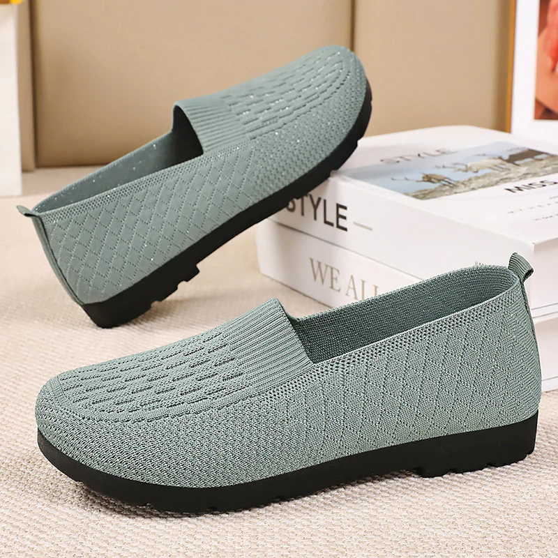 Damen elegante Slip-On Schuhe mit atmungsaktivem Strickdesign Heidi Mode - Image 2
