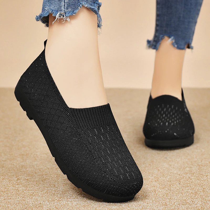 Damen elegante Slip-On Schuhe mit atmungsaktivem Strickdesign Heidi Mode - Image 3