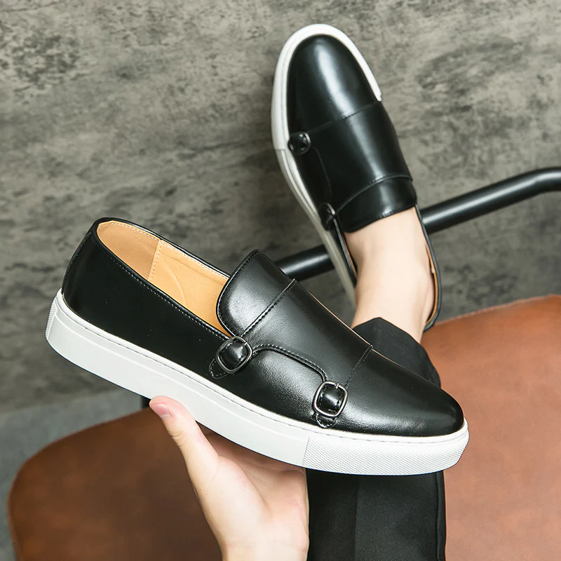 Damen Elegante Slip-On Schuhe mit dekorativen Schnallen aus hochwertigem Leder Heidi Mode - Image 3