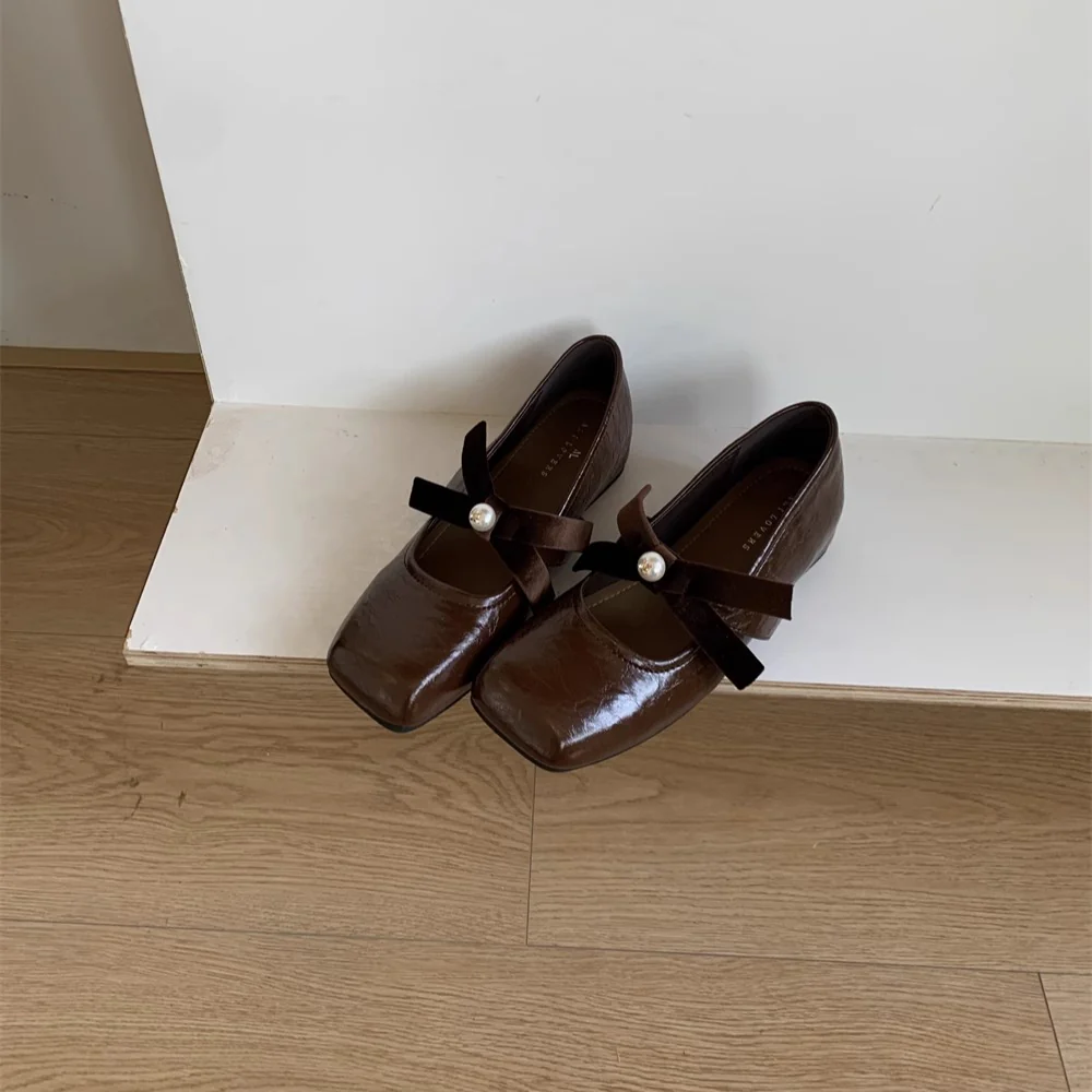 Damen Elegante Slipper mit eleganter Schleife und Perl-Details Heidi Mode - Image 3