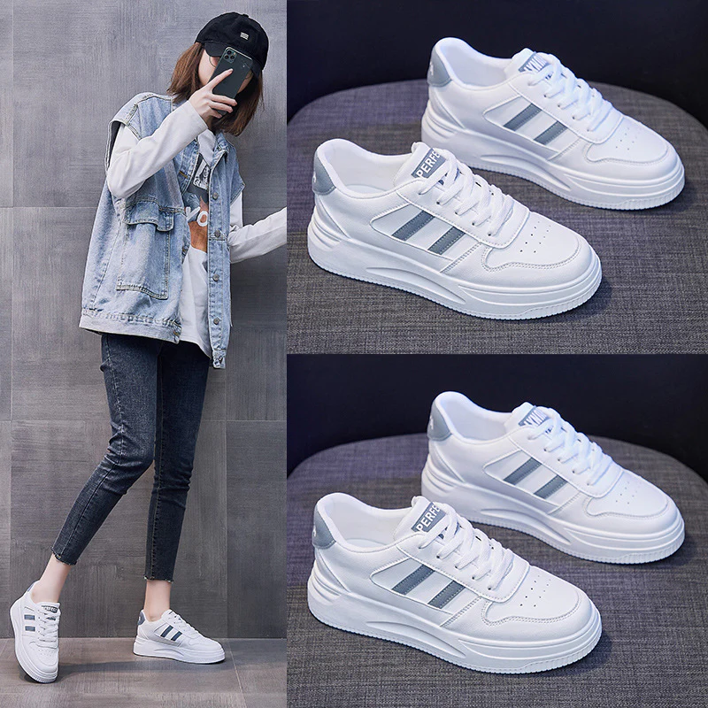 Damen Elegante Sneaker mit modischen Details und bequemer Sohle Heidi Mode