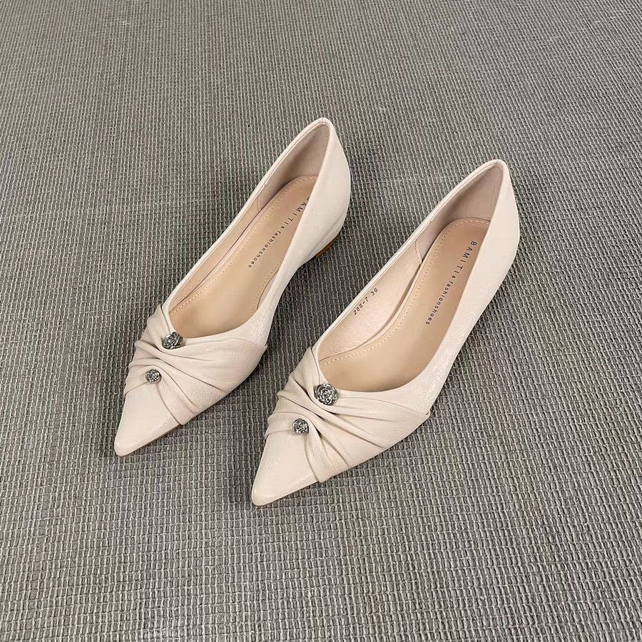 Damen elegante spitze Ballerinas mit kunstvollem Schleifenakzent Heidi Mode - Image 3