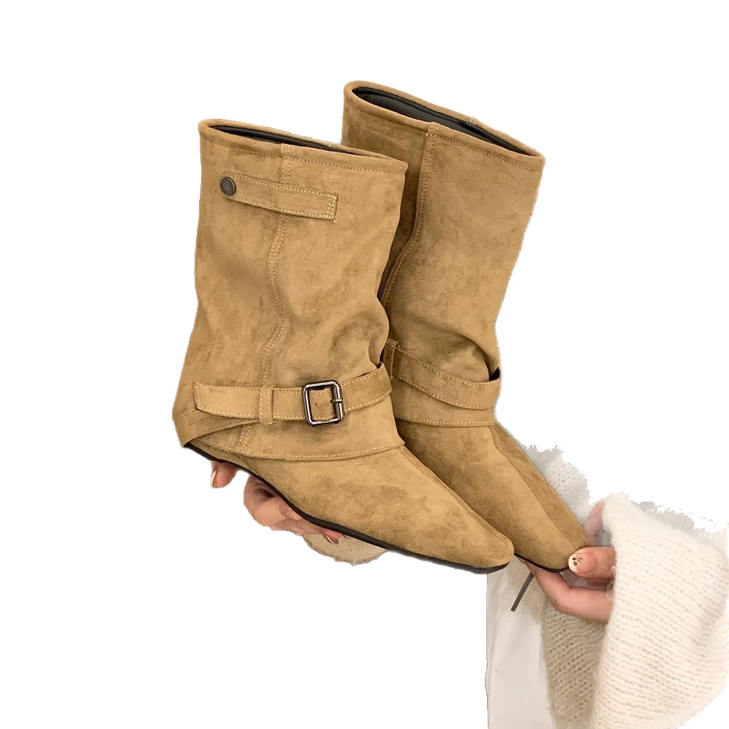 Damen elegante Stiefel mit modischer Schnallenverzierung Heidi Mode - Image 5