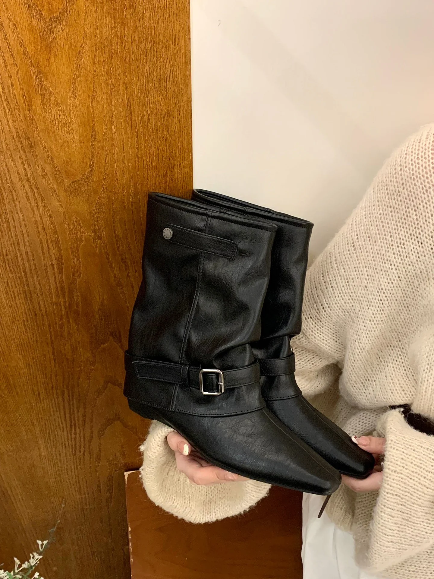 Damen elegante Stiefel mit modischer Schnallenverzierung Heidi Mode - Image 6