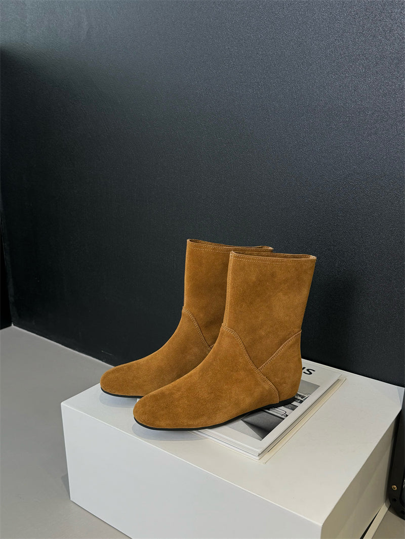 Damen Elegante Stiefeletten aus weichem Wildleder mit praktischem Anziehschlitz Heidi Mode - Image 6
