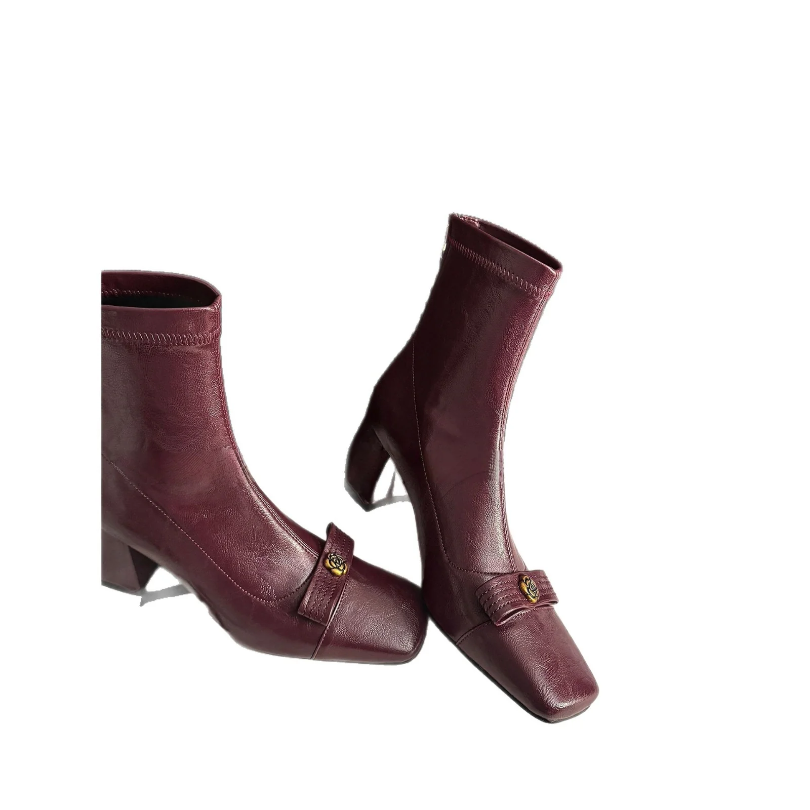 Damen Elegante Stiefeletten mit dekorativem Schmuckelement Heidi Mode - Image 5