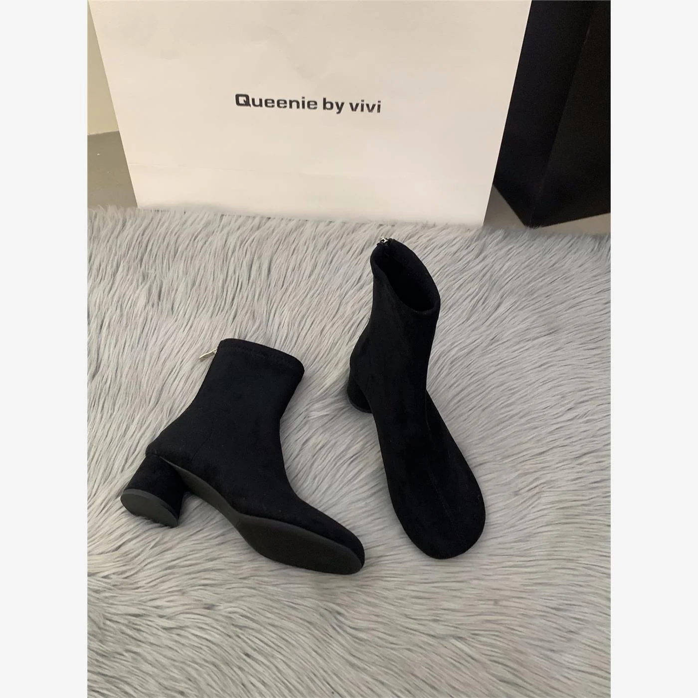 Damen Elegante Stiefeletten mit modischem Blockabsatz und Reißverschluss Heidi Mode - Image 8