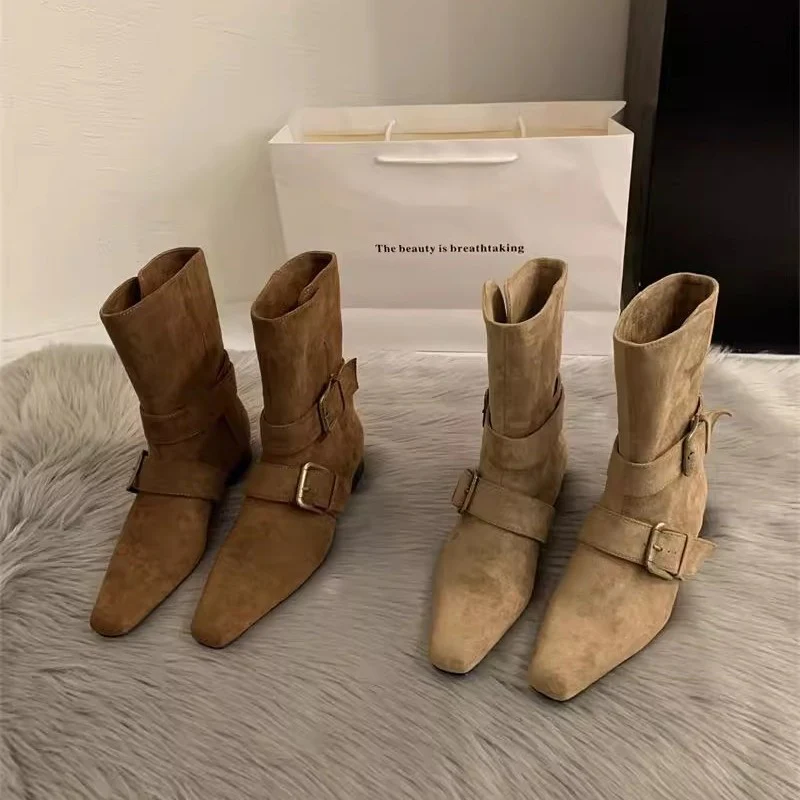 Damen elegante Stiefeletten mit modischem Schnallenverschluss Heidi Mode - Image 2