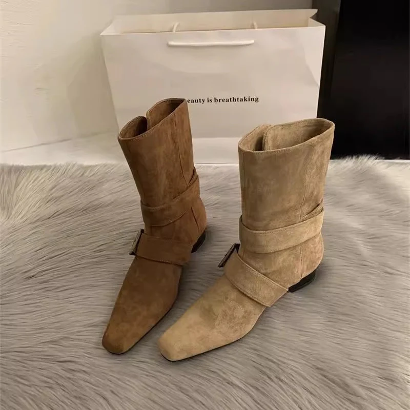 Damen elegante Stiefeletten mit modischem Schnallenverschluss Heidi Mode - Image 3