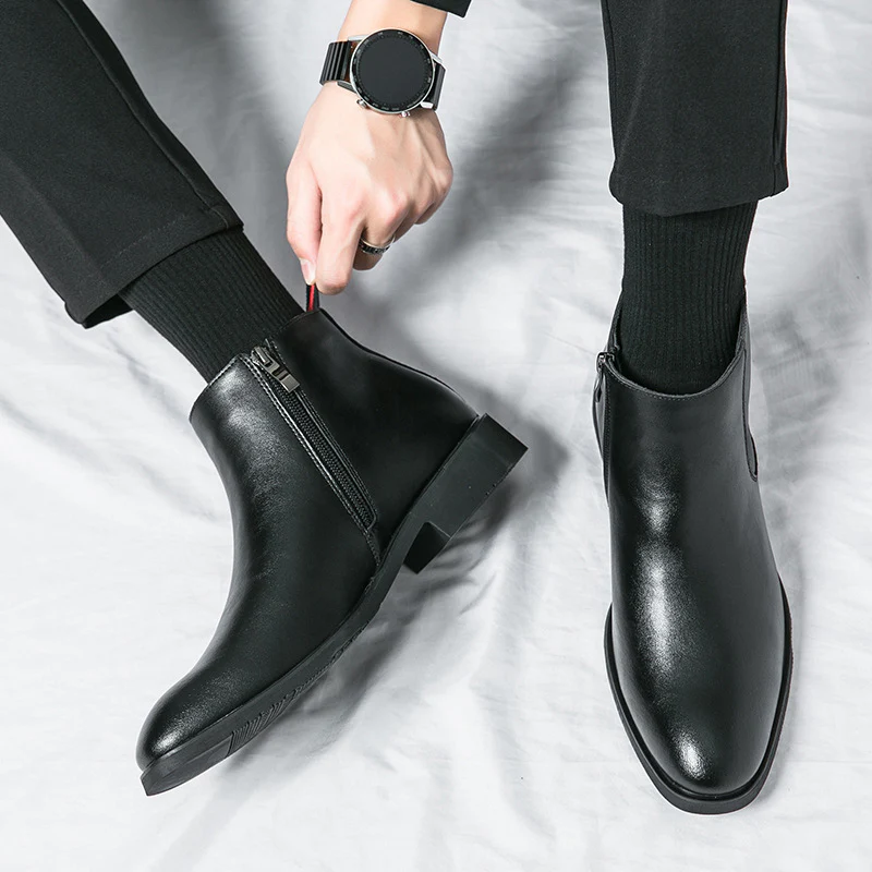 Damen Elegante Stiefeletten mit seitlichem Reißverschluss und bequemer Innensohle Heidi Mode - Image 2