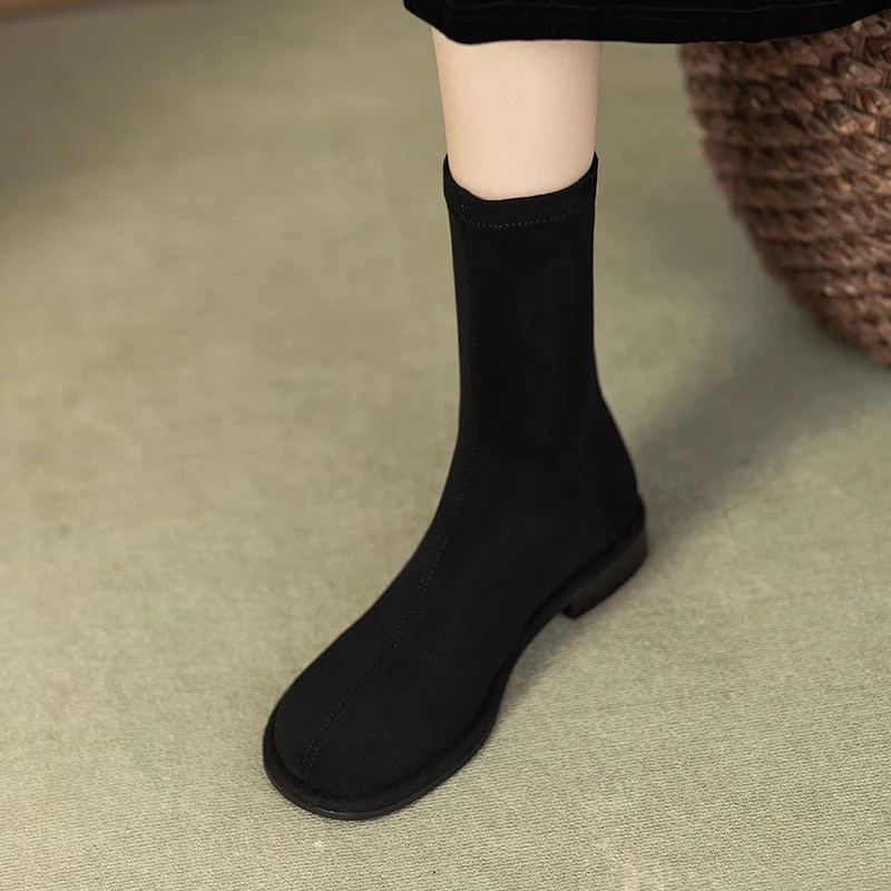 Damen Elegante Stiefeletten mit stretchbarem Obermaterial und rutschfester Sohle Heidi Mode - Image 4
