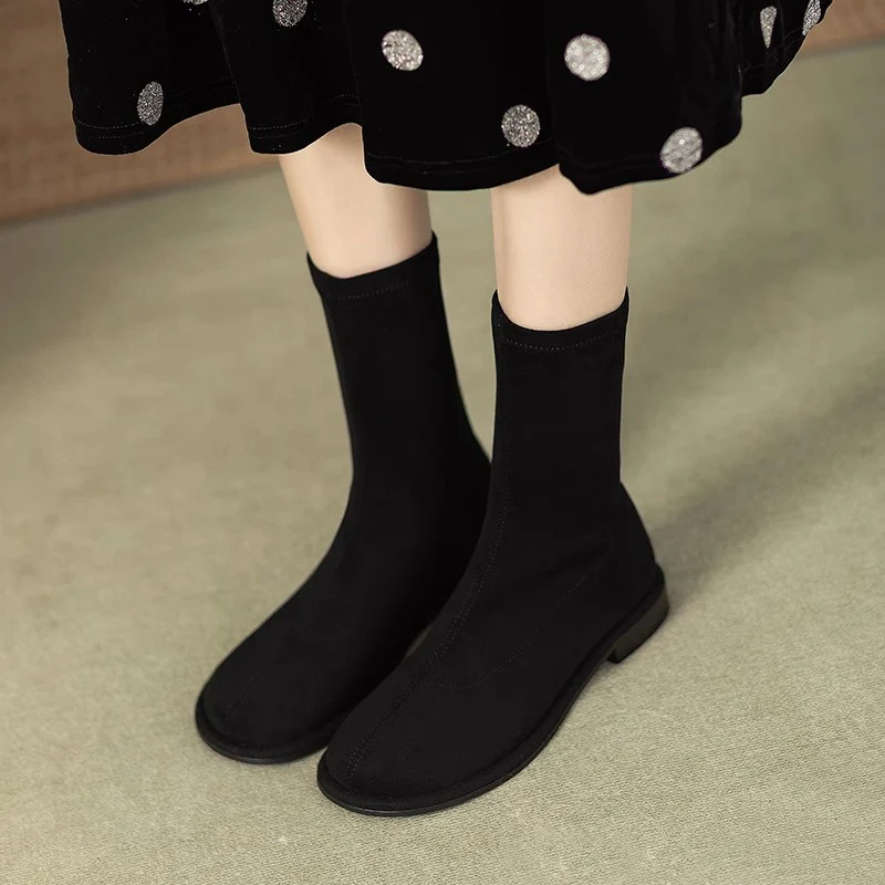 Damen Elegante Stiefeletten mit stretchbarem Obermaterial und rutschfester Sohle Heidi Mode - Image 6