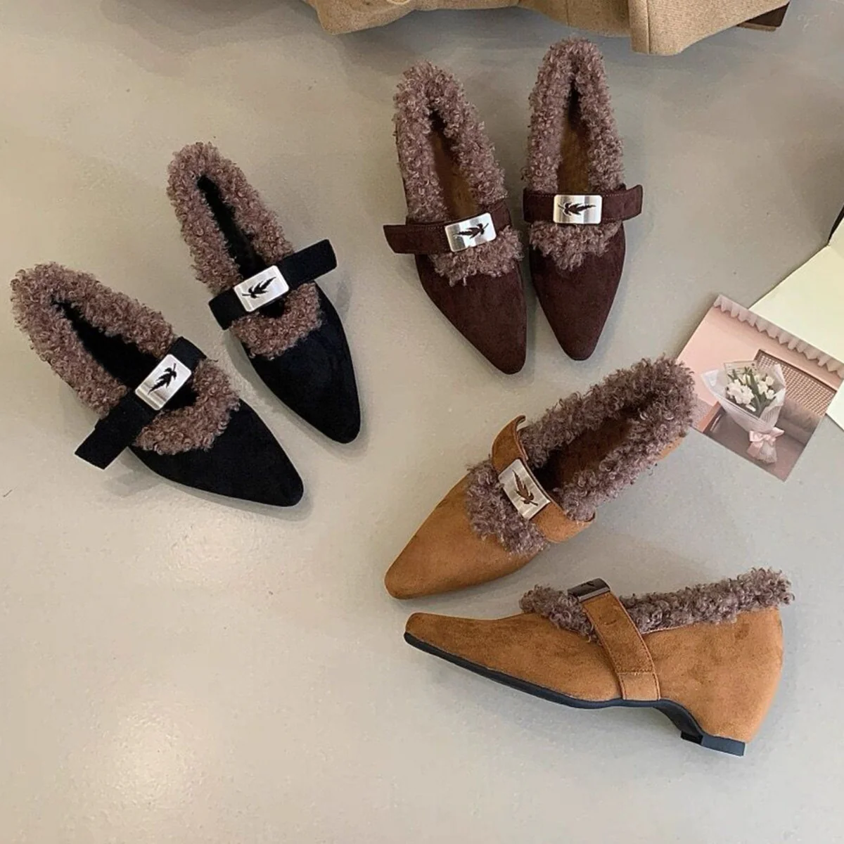 Damen elegante Stiefeletten mit warmem Futter und modischem Riemchen Heidi Mode - Image 2
