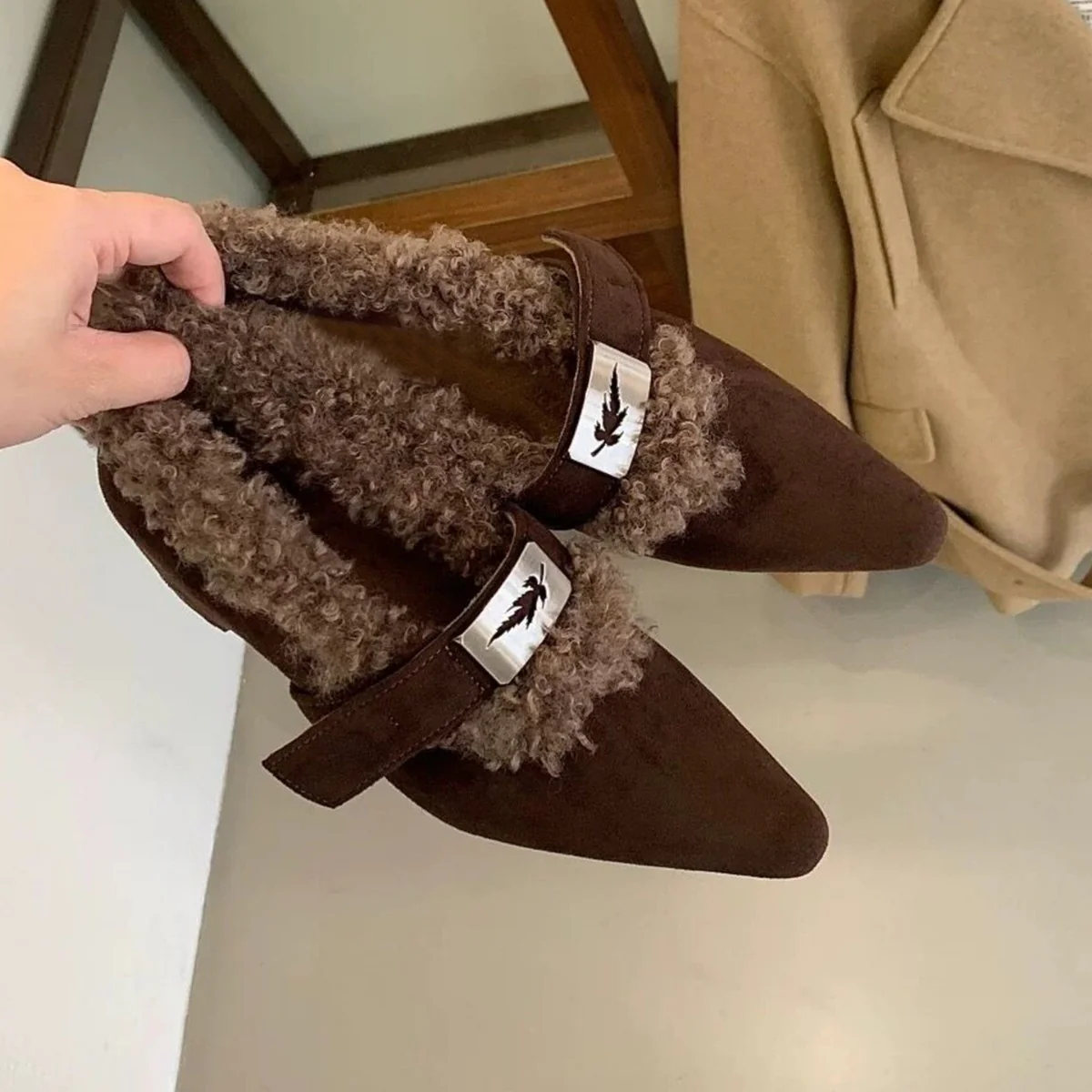 Damen elegante Stiefeletten mit warmem Futter und modischem Riemchen Heidi Mode - Image 4