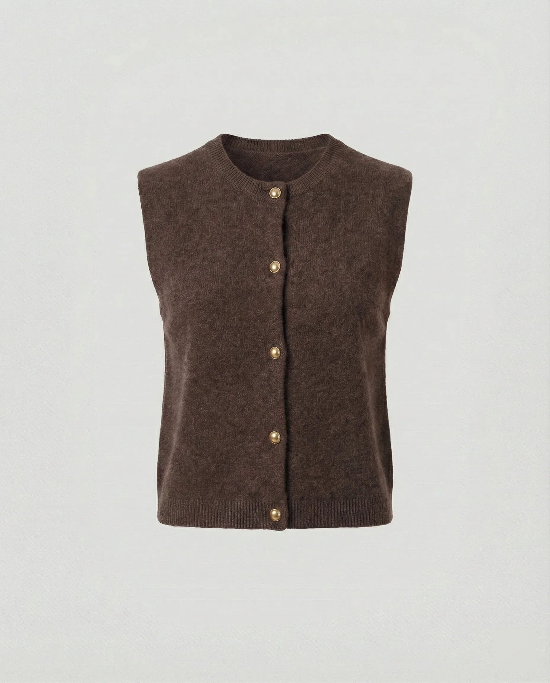 Damen Strickweste elegant mit Knopfverschluss - Image 7
