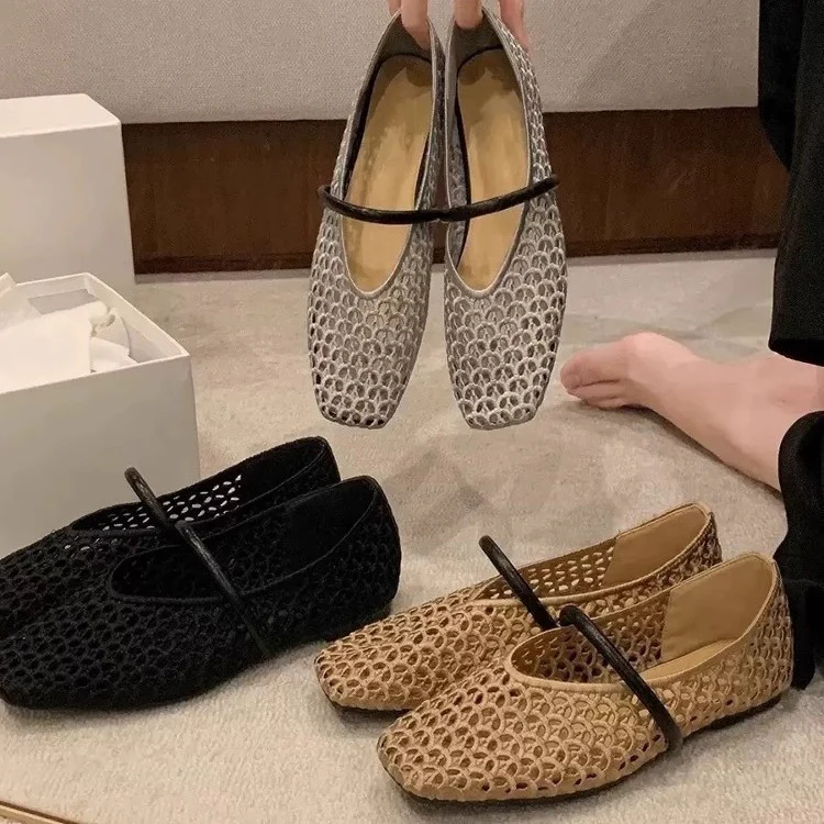 Damen Elegante und atmungsaktive Ballerinas mit modischem Netzdesign Heidi Mode - Image 2